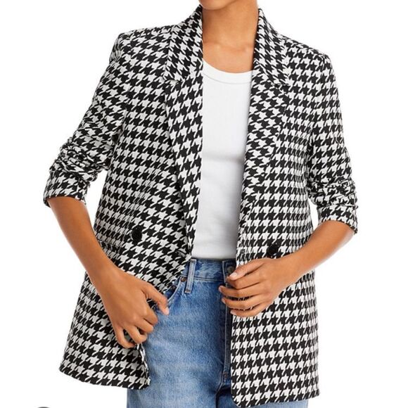 Anine Bing Madeleine Houndstooth Blazer - Picture 10 of 10